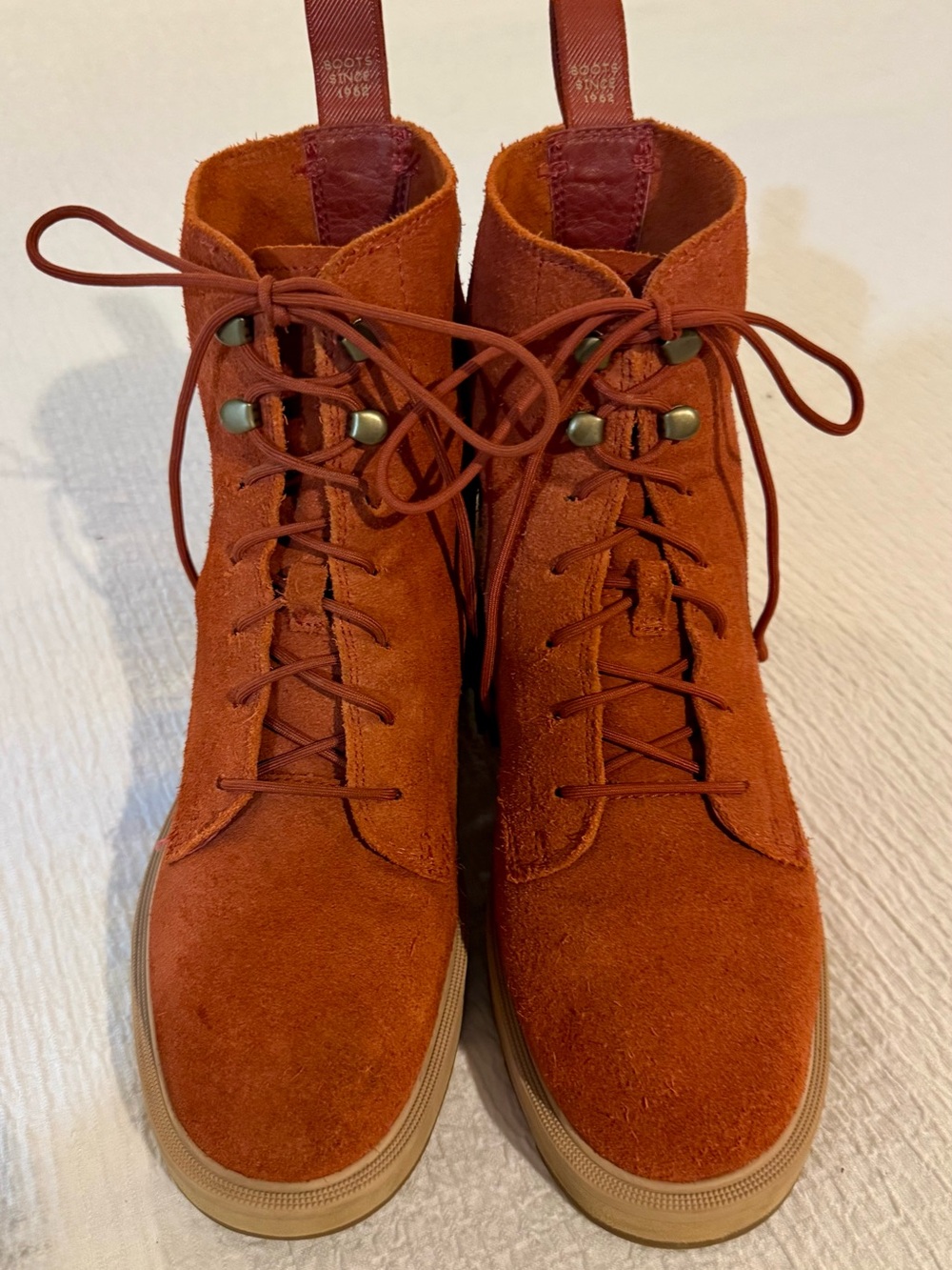 Sorel Hi-Line Lace Up Rust Suede Boots